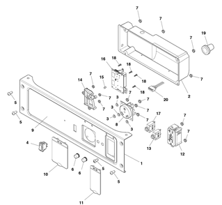 Control Panel Diagram and Parts List for 030743-03  Briggs and Stratton Generator